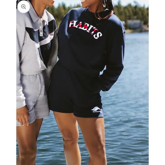 Recreational Habits x Keds - Cotton Shorts in Navy Blue - Picture 4 of 4